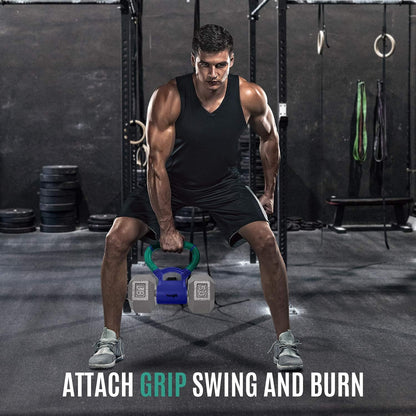 Yes4All Kettlebells Grip, Dumbbell Grip Handle, Convert Dumbbells into Kettlebell for Home Gym, Kettlebell for Weights Plate