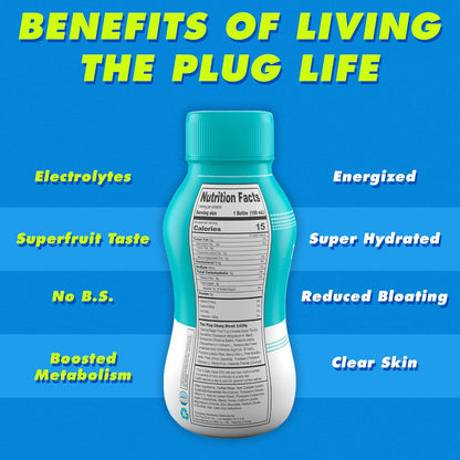 The Plug Recovery Drink, 24-Pack - All-Natural Plant-Based Electrolyte & Liquid Hydration Pack - Supports Liver Detox, Immunity, Anti-Dehydration & Increased Energy - No Added Sugar & No Caffeine