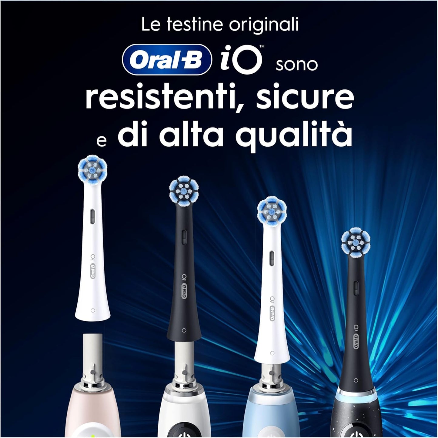 Oral-B iO Series Gentle Care White Replacement Heads Original Round Heads for Sensitive Gums 2 Heads