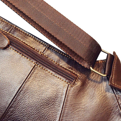 Leather Sling Bag Crossbody Backpack for Men Women Outdoor Travel Camping Shoulder Chest Day Pack Vintage Backpacks Daypack