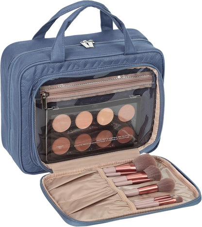NISHEL Large Size Toiletry Bag for Women, Travel Essentials Organizer, Hanging Makeup Case for Accessories, Cosmetics, Toiletries