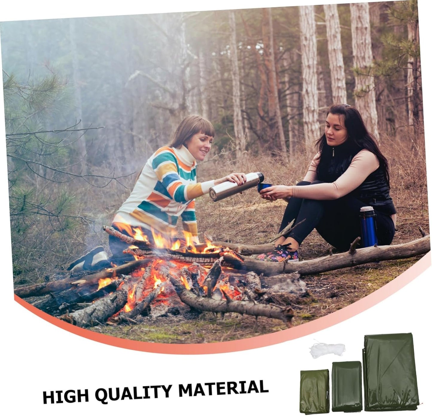 TOBBOMEY Emergency Thermal Survival Blanket for Outdoor Camping Lightweight Portable Sleeping Sack for Hiking and Travel Durable Easy to Store