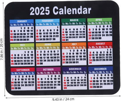 Veemoon Mouse Pad Calendar Non Slip Rubber Desk Mat Dual Functionality for Gamers Office Use Instant Date Access for Enhanced Productivity Black