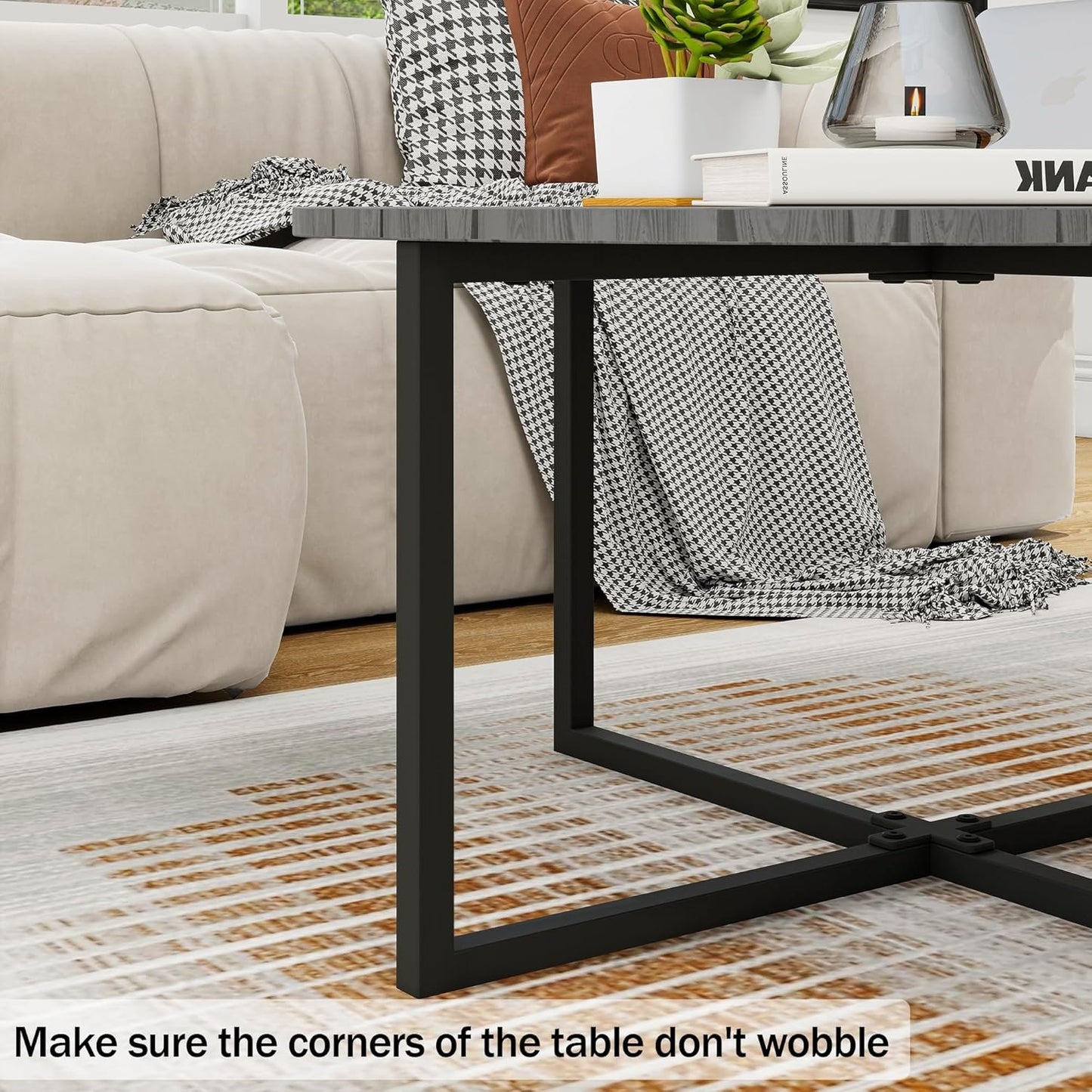 Diolong Round Coffee Table Center Table Living Room Side Table Dining Table with Metal Frame Small Coffee Tables for Small Spaces, Grey Oak