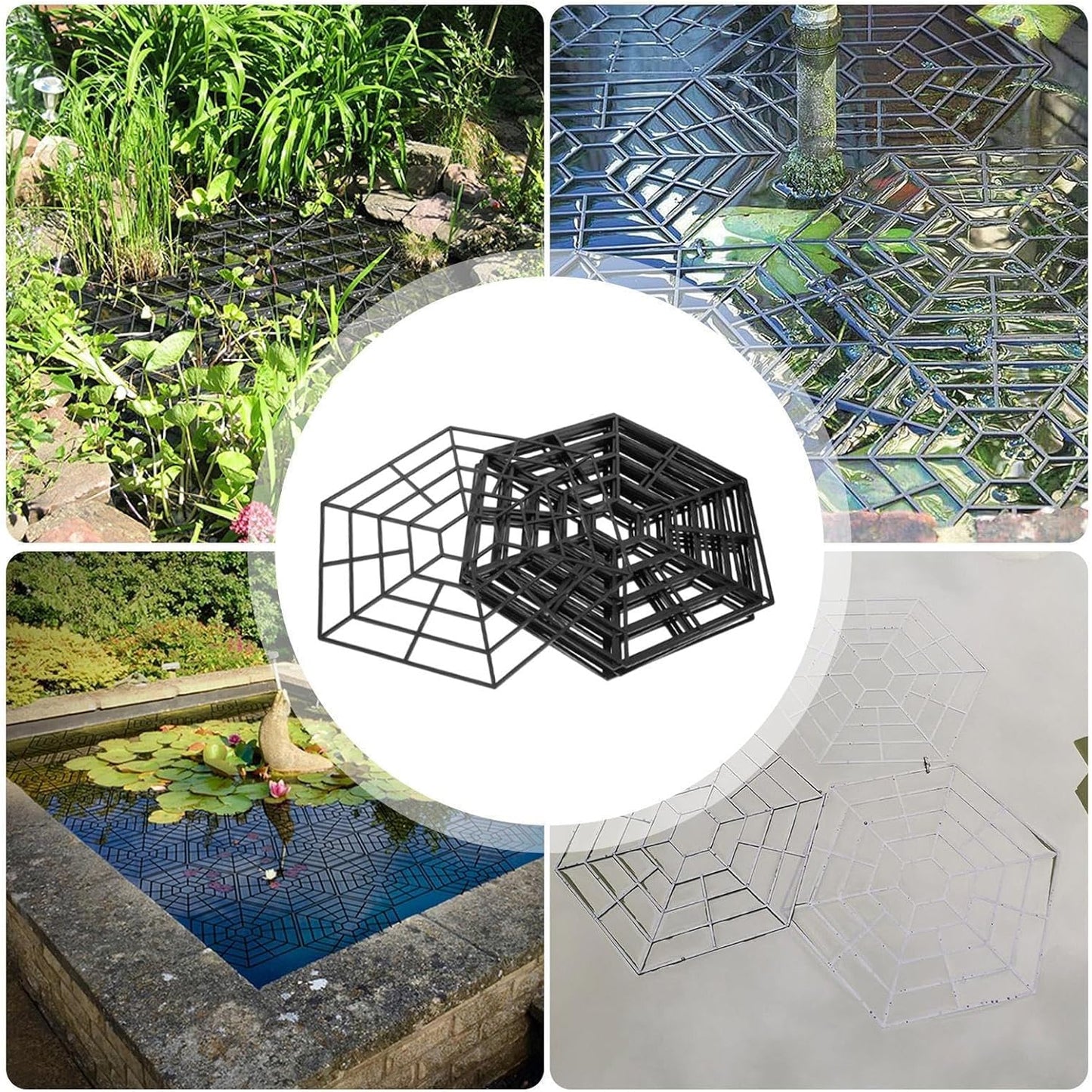Pond Netting, Ponds Fish Protector Net, Hexagonal Mesh Garden Nettings, Shrimp and Safety Barrier, Ideal Protective Tool for Defending from Outdoor Predators, 26.8x26.8cm