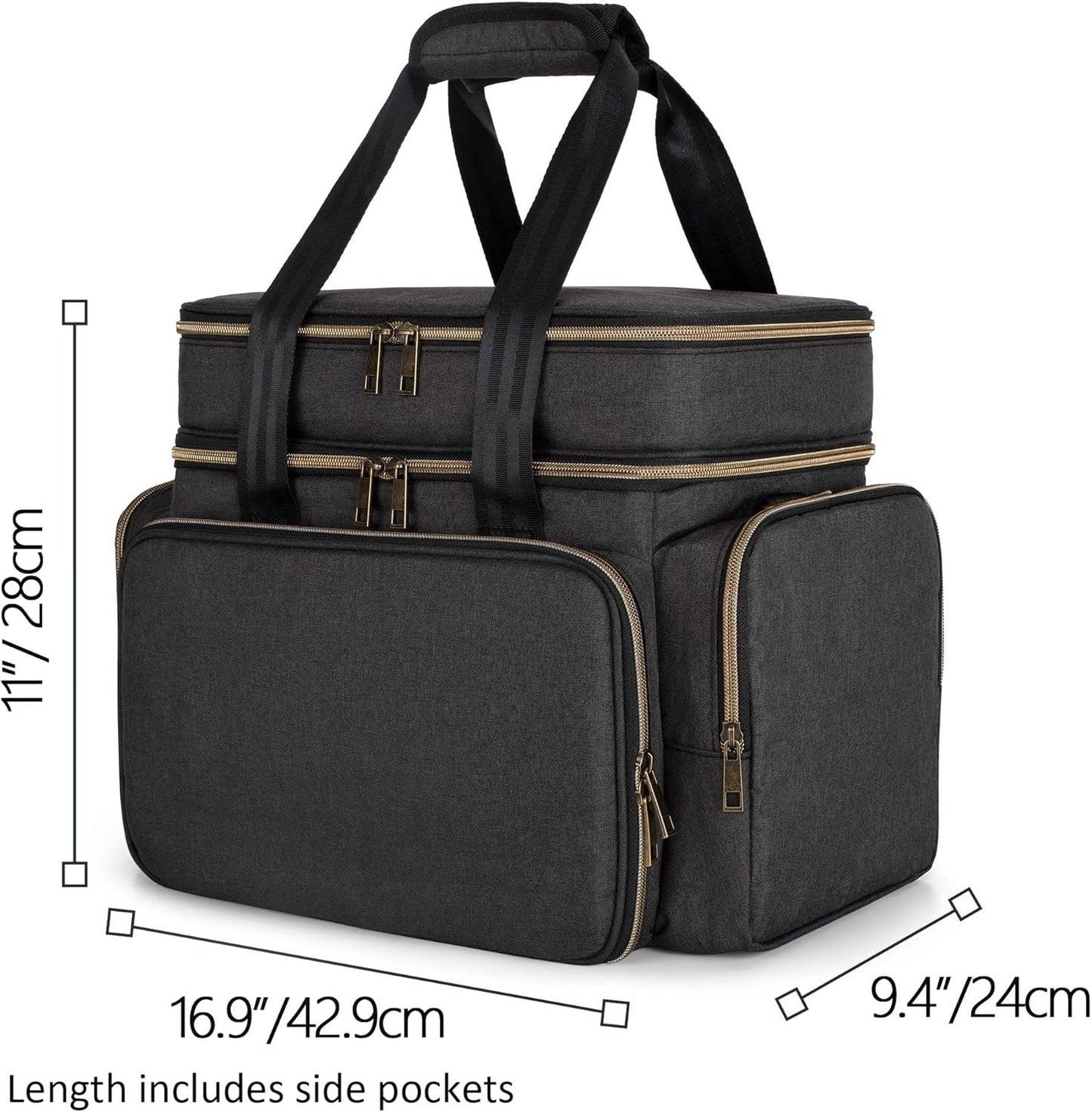 Trunab Console Travel Bag Compatible with Xbox Series X, Carrying Case with Multiple Storage Pockets for Xbox Controllers, Headset, Portable Hard Disk and More Accessories, Black (Patented Design)