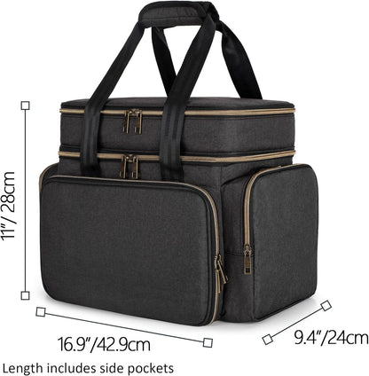 Trunab Console Travel Bag Compatible with Xbox Series X, Carrying Case with Multiple Storage Pockets for Xbox Controllers, Headset, Portable Hard Disk and More Accessories, Black (Patented Design)