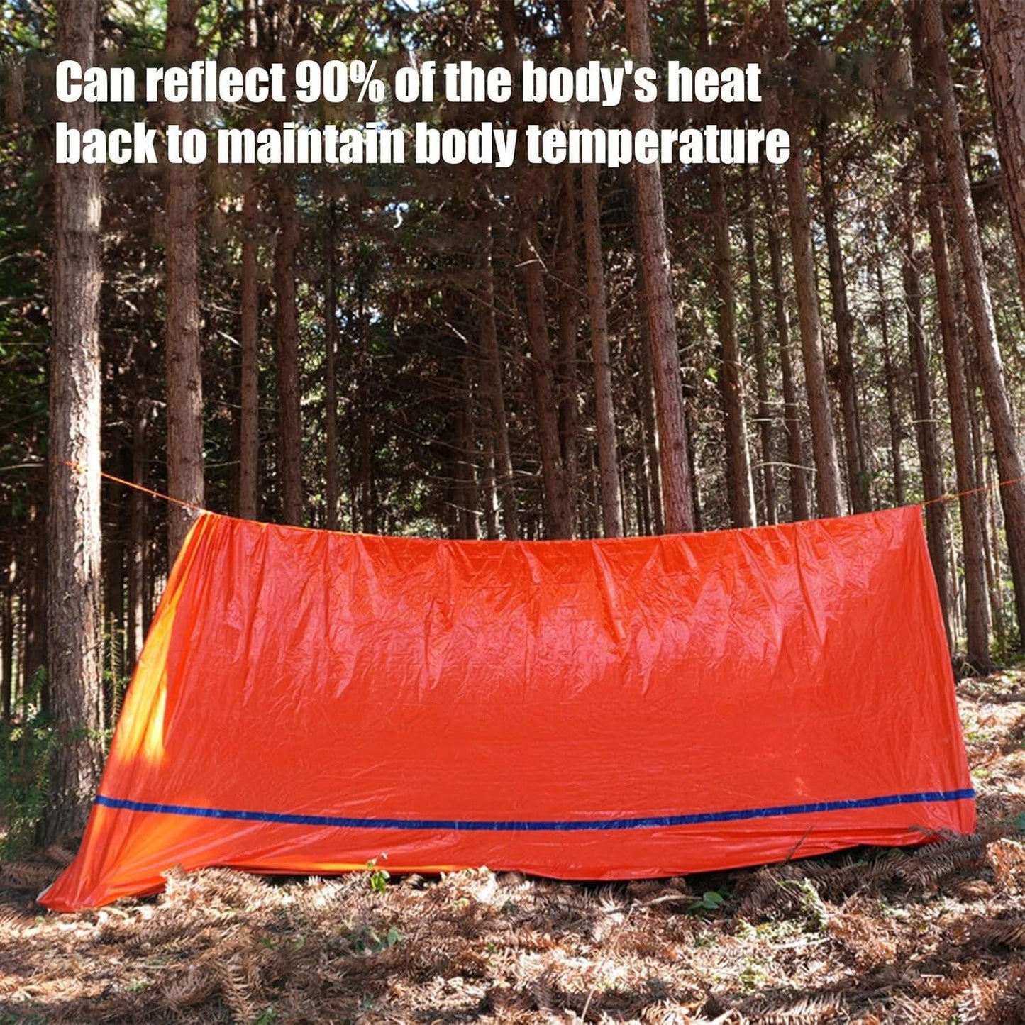 2-Person Survival Tent - Tube Tent Survival Shelter | Outdoor Camping | Waterproof and Windproof Shelter | Gear Tarp Sleeping Bag | Reflective Thermal Tube for Camping Outdoor Activities