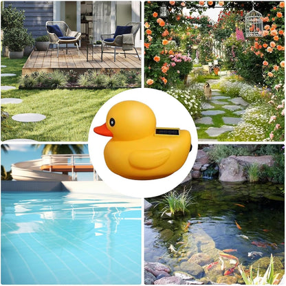 Floating Pool Lights Solar Powered – Duck Shaped Pool Light, Rechargeable Daylight Sensor | Decorative Pond Floating Light For Parties, Backyard Ambience Booster, Solar Duck Ornament, Patio Water Glow