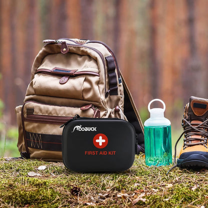 Roobuck First Aid Kit for Camping, Hiking & Backpacking â€“ Compact Travel Emergency Kit with Medical Supplies, Ideal for Outdoor Adventures & Road Trips