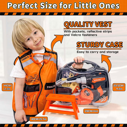 KidBloom Kids Tool Set, Kids Toys Boys with Drill, Toys for Boys Gifts