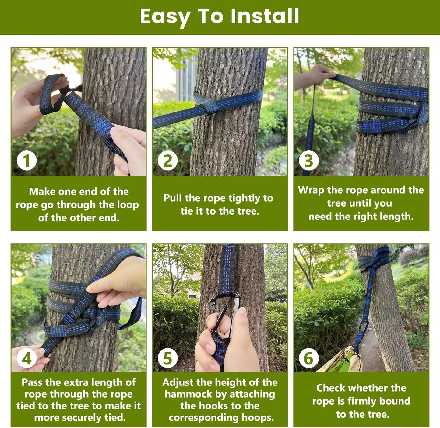 Camping Hammock, Single Hammock Premium Quality Nylon with 2 Tree Straps, Lightweight for Backpacking, Camping Gear for Outdoor, Backpacking, Travel, Beach, Hiking