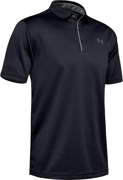 Under Armour mens Tech Golf Polo , Black (001)/Graphite , Small