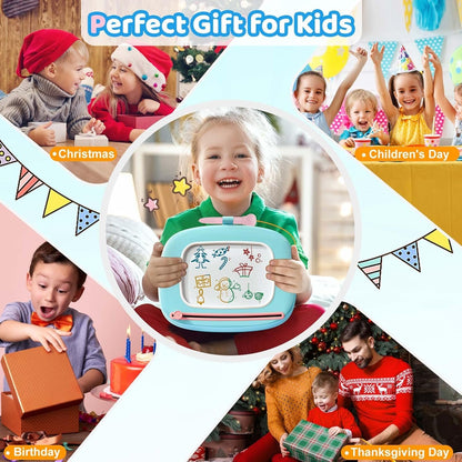 Kikidex Toddler Toys Age 1-3 Magnetic Drawing Board: Kids Toys for 1 2 3 Year Old Boy Girl Birthday Gifts Doodle Board for Preschool Learning and Educational Erasable Sketching Pad(Purple)