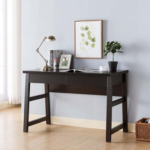 Q-Max Modern Red Cocoa Desk with Two Drawers - Efficient and Stylish Workspace Solution