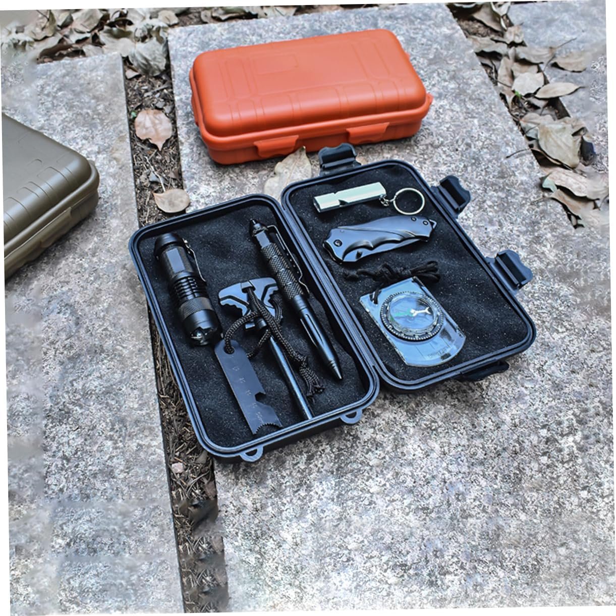 SHINEOFI Outdoor Survival Box Shockproof Storage Case for Camping and Hiking Portable