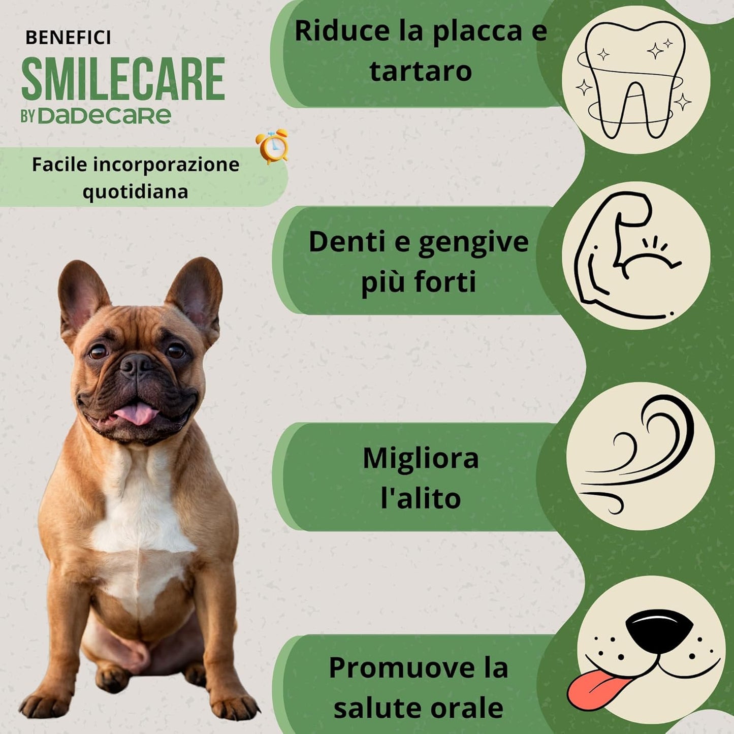 Smilecare Bad Breath Powder 220g Kelp - Natural Alternative for Dogs and Cats, Improves Breath, Reduces Tartar, Prevention Dental Problems - No Daily Brushing