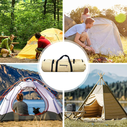 Extra Large Duffle, Waterproof Travel Bag, Zippered Tent Holder, Foldable Gear Bag, Heavy-Duty Storage, Sturdy Carry Handles For Travel, Camping, And Outdoor Packing, Khaki, Please refer to