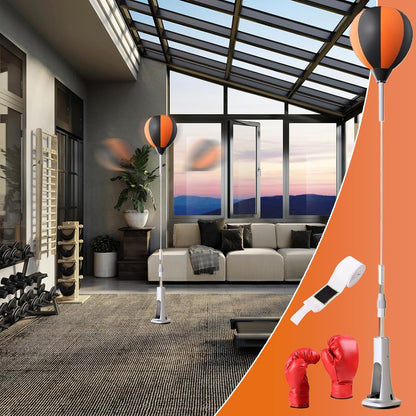 Freestanding Punching Bag, Reflex Training Kit, Height Adjustable Rebound Stand, Boxing Fitness Gear, for Gym Stress Relief Workouts EVA, stainless steel