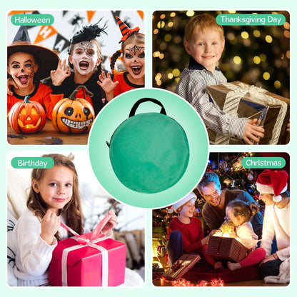 Baby Ball Pit for Toddler with 50 Balls, Pop Up Princess Tent with Star Lights for 1 2 3 Year Old Birthday Gift, 12-18 Months Baby Girl Toys with Carrying Bag, Indoor&Outdoor Play Tent for Kids(Green)