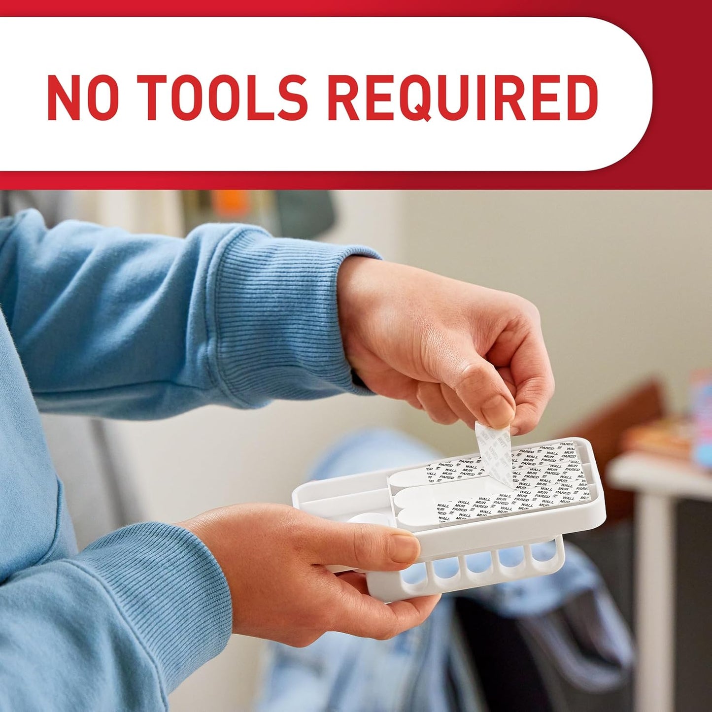 Command Folding Clothes Hanger, 1 Hook, 3 Command Strips, Closet Organizer, Home Organization