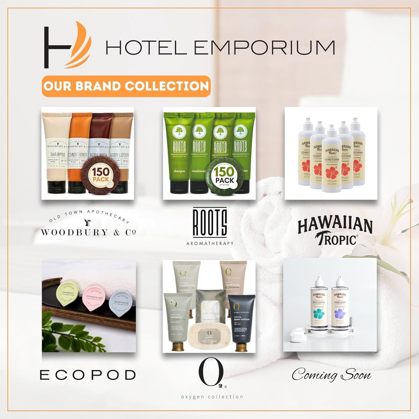 WOODBURY & CO Hotel Soap & Bulk Toiletries (150 PK, 1 oz each),Airbnb Essentials for Hosts & Guests Shampoo & Conditioner Supplies,Guest,Hotel Toiletries Bulk Set,Mini Travel Size Toiletries,Air BnB