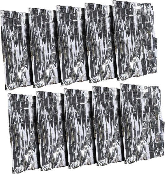 EXHUMKY 10Pcs Thermal Emergency Blanket Lightweight Sun Protection Survival Blankets for Camping Hiking First Aid Outdoor Activities Pet Design