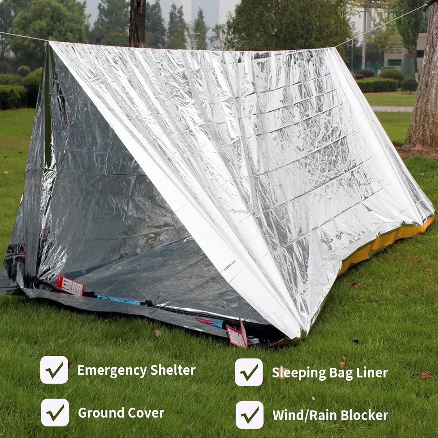 Xugoox 6Pcs Emergency Rescue Blanket Thermal Blanket,210x160cm Outdoor Survival Blanket Emergency Blanket for Hiking, Car, First Aid Kit, Marathon and Shelter