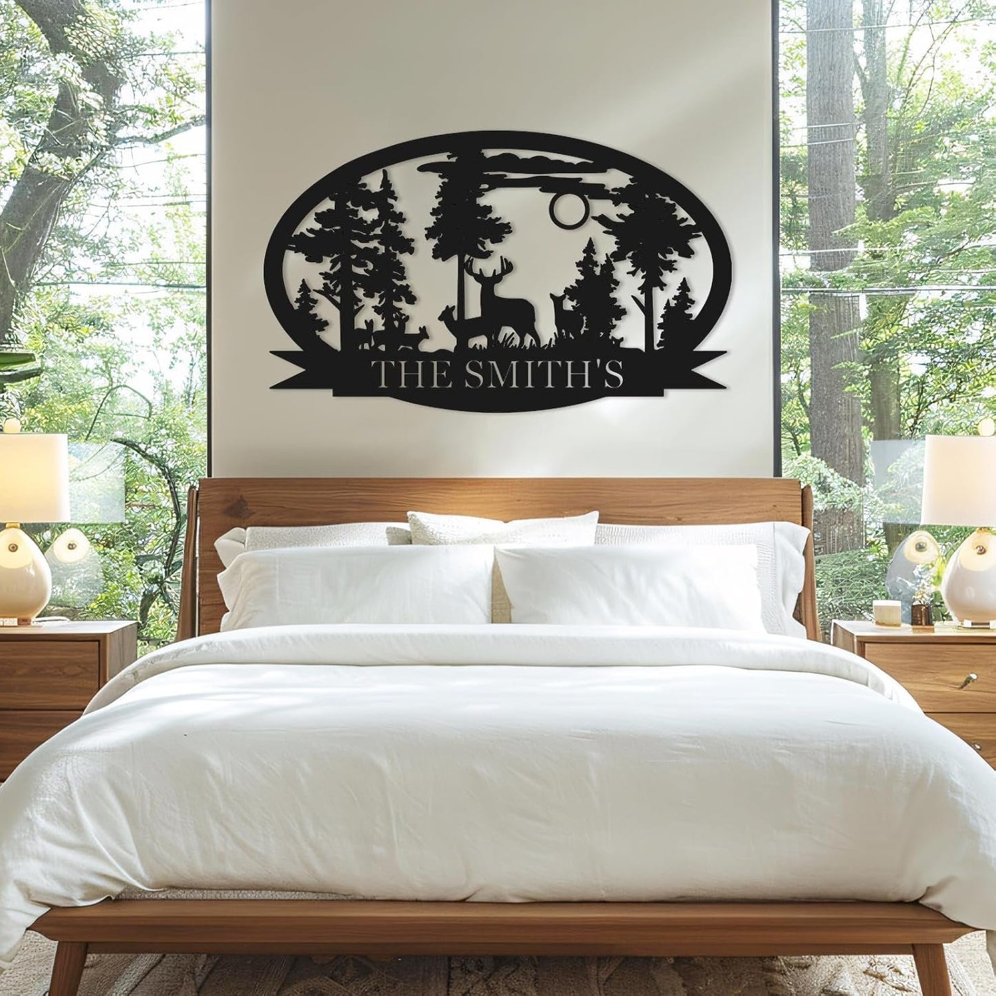 Personalized Deer Metal Cabin Sign | Custom Metal Sign | Custom Signs Outdoor Metal | Deer Hunting Gift | Custom Family Name Sign | Housewarming Gifts | Porch Sign | Cabin Home Decor
