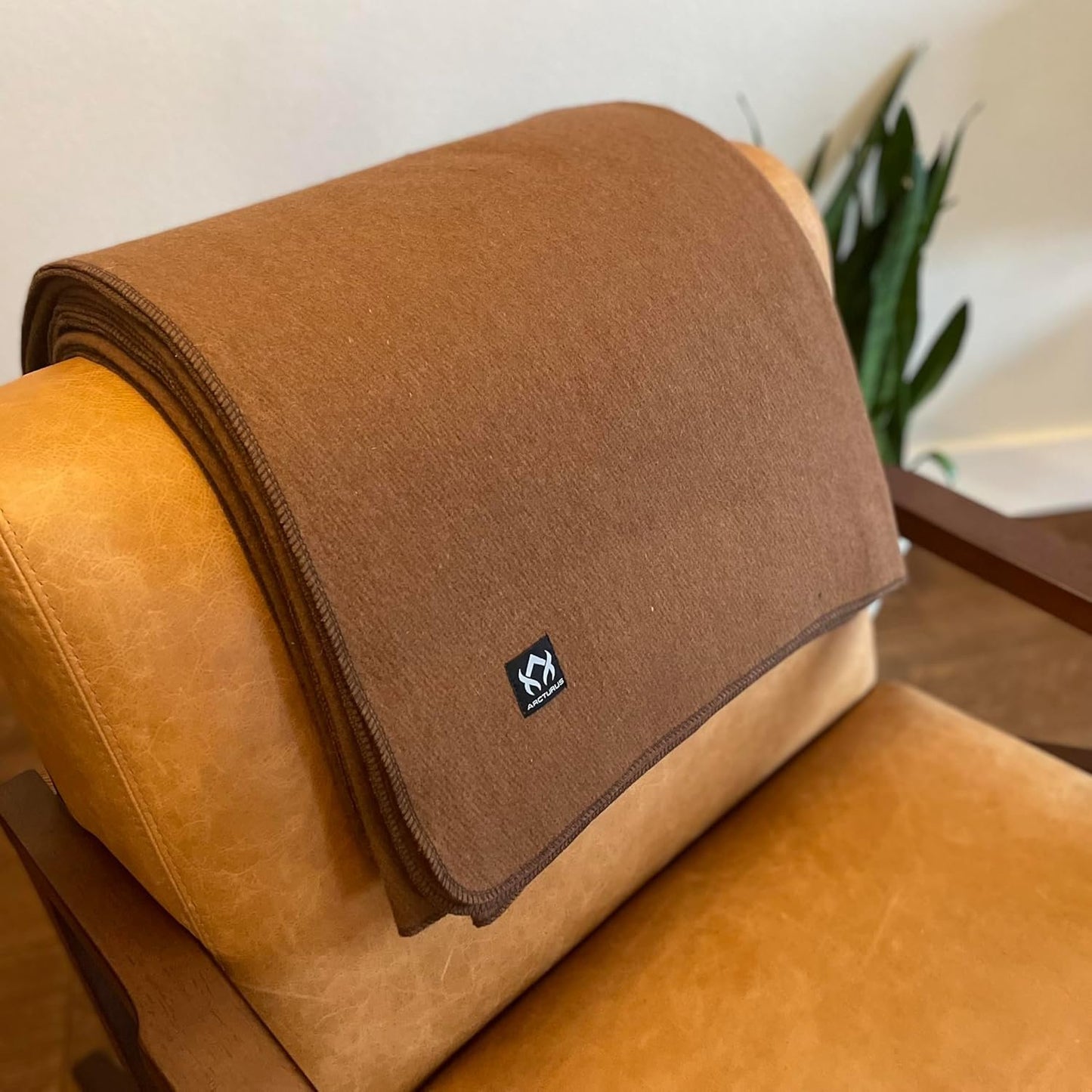 Arcturus Military Wool Blanket - 4.5 lbs, Warm, Thick, Washable, Large 64" x 88" - Great for Camping, Outdoors, Sporting Events, and Survival Kits (Camel)