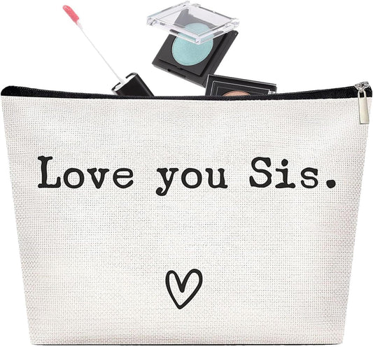 Travel Toiletry Bag for Sister | Best Sister Ever Toiletry Organizer Sister | Portable Travel Toiletries Hygiene Bag, Funny Christmas Birthday Makeup Cosmetic Bag