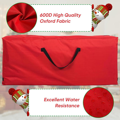 UponPak Christmas Tree Storage Bag | Fits Up to 7.5 ft. Tall Disassembled Tree | Prime Xmas Tree Storage Container | Red