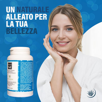 OPUS RURI Marine Collagen with Hydrolyzed Hyaluronic Acid with Vitamin C, B12, Coenzyme Q10-150 Capsules 450 mg – Food Supplement for Skin, Joints, Hair and Nails – Made in Italy