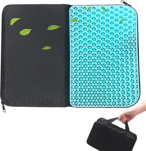 Ketimos Gel Travel Seat Cushion – Portable Airplane Seat Cushion – Foldable Cushion for Airplane Seats, Camping, Bleachers, Flights, Commute