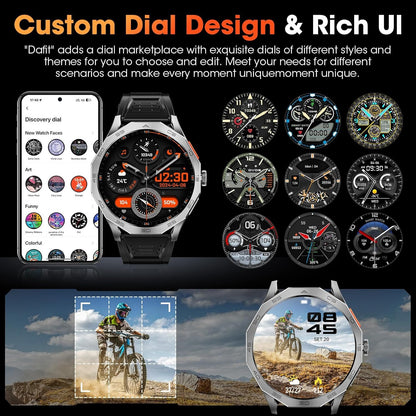 Military Smart Watch for Men 1.85" HD Ultra Screen Touch Screen 710mAh Battery Smart Watches for Android iOS ï¼ˆBluetooth Call Answer/Dial Callsï¼‰ Fitness Tracker with 100+ Sports