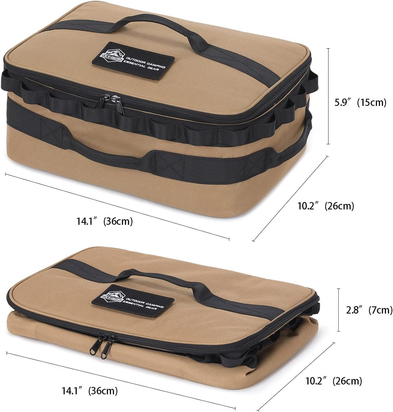 SEPWIK Tactical Camping Storage Bag Outdoor Utility Tote Bag Cookware Carry Bag Multifunctional Tool Storage Bag Trunk Organizer for Travel, Hiking, Picnic, Trekking, RV