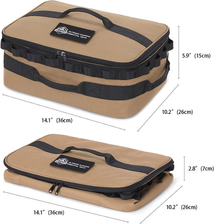 SEPWIK Tactical Camping Storage Bag Outdoor Utility Tote Bag Cookware Carry Bag Multifunctional Tool Storage Bag Trunk Organizer for Travel, Hiking, Picnic, Trekking, RV