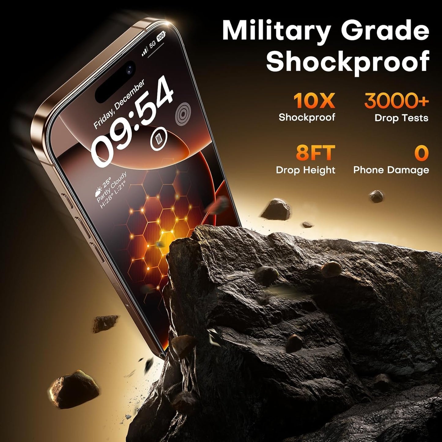 TOCOL 2 Pack for iPhone 16 Pro Max Screen Protector, Instant Installation, Auto-Dust Removal, Zero Bubble, Unbreakable 9H Hardness Shatterproof HD Tempered Glass