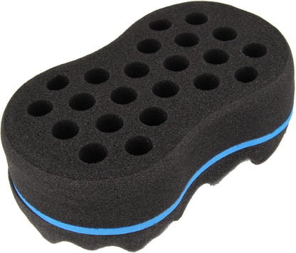 Beauty7 Double Side Two in One Magic Twist Hair Sponge Magic Hair Twist Sponges Afro Braid Style Hair Sponge Brush Natural Hair Sponge Barber Styling Comb Locking Afro Coil Comb Care Hair Styling Tool