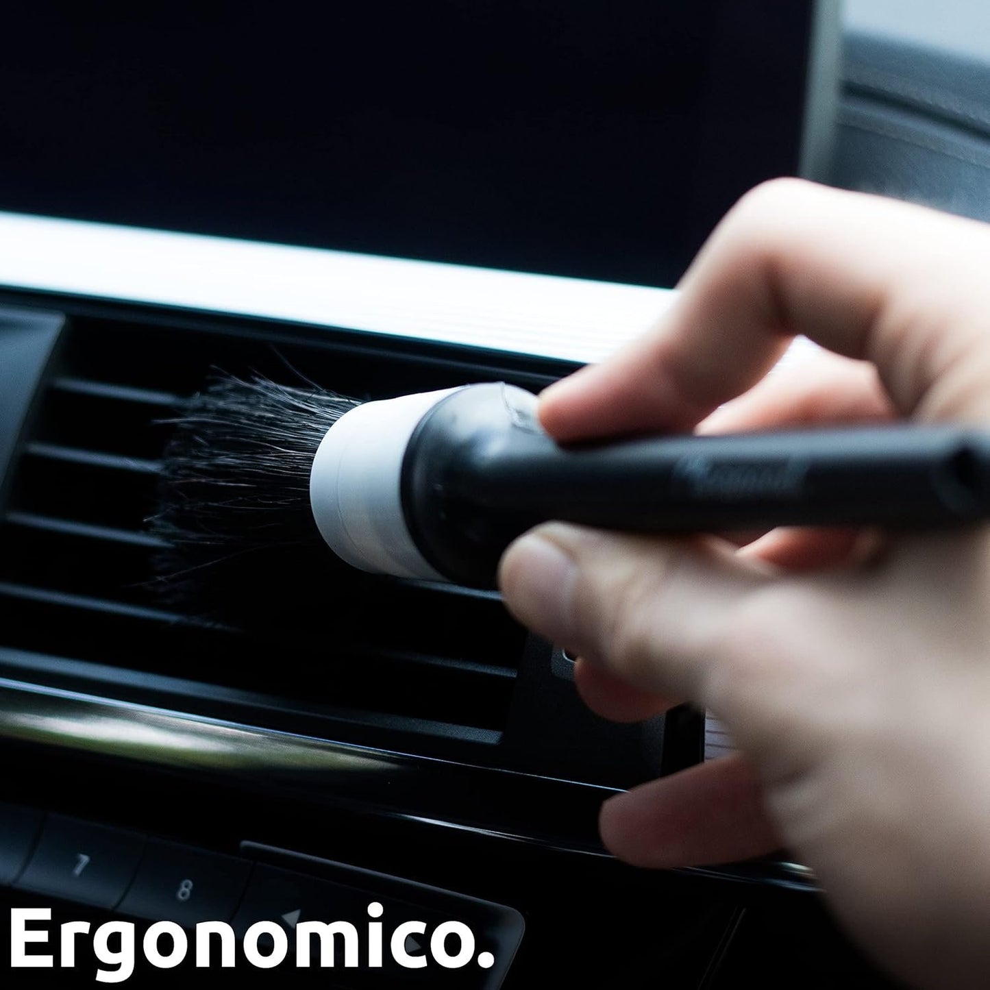 PREMIUM Detailing Brush Set [5 Pcs] - Gentle and Easy Cleaning - Universal Use - For Alloy Wheels, Car Interiors, Motorcycles - Cleaning Brush, Detail Brush