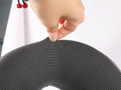 Luxury Memory Foam Travel Neck Pillow - Ergonomic, 360-Degree Folding Neck Support - Aeroplane Portable, Adjustable &Therapeutic Relief - Ideal for Airplane, Car - Neck Pain Relief - Black
