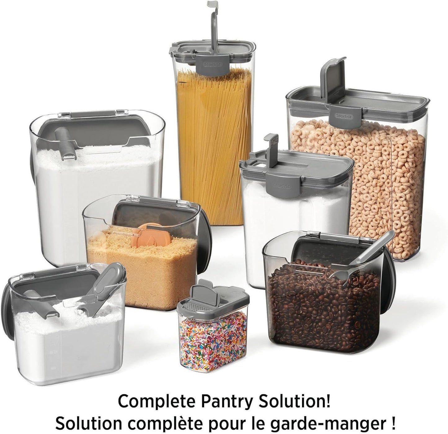 Starfrit PROKEEPER 7-pc Set - Brown Sugar, Coffee, Sugar, Flour Containers with accessories