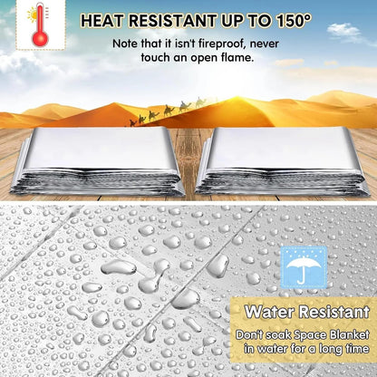 Atlas Adventure Equipment Emergency Survival Blanket, Mylar Thermal Blanket, Gigantic Space Blanket 82" x 63" (1)