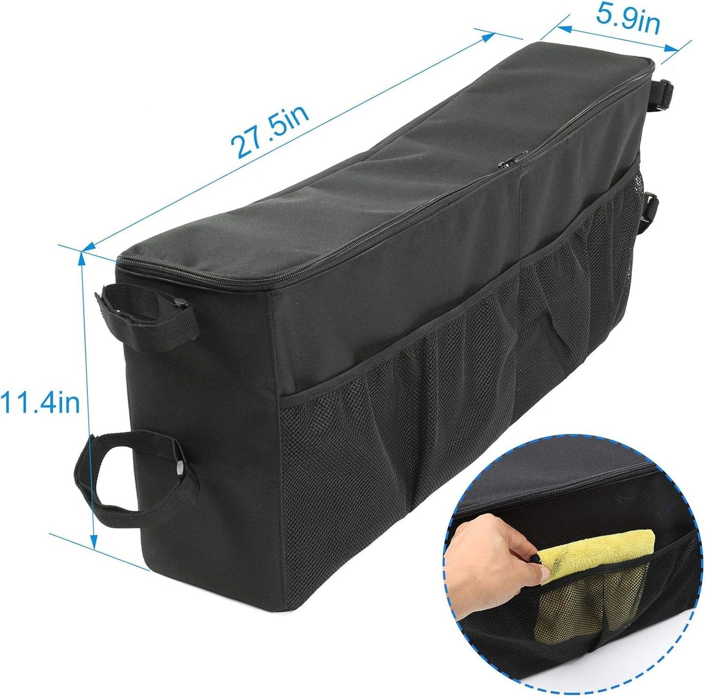 JeCar Trunk Organizer Bag Storage Accessories for 1997-2006 Jeep Wrangler TJ Passenger Side