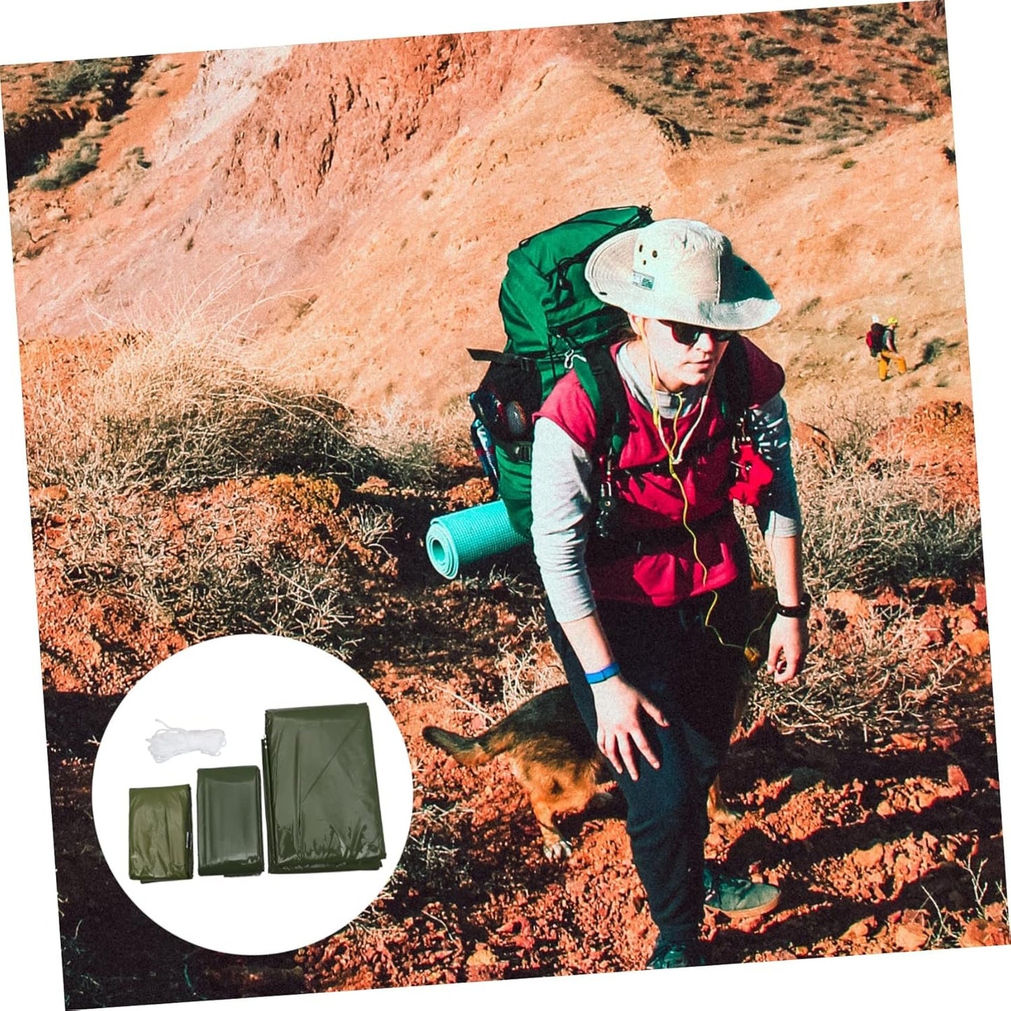 TOBBOMEY Emergency Thermal Survival Blanket for Outdoor Camping Lightweight Portable Sleeping Sack for Hiking and Travel Durable Easy to Store