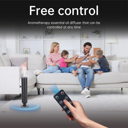 Waterless Diffuser for Home - Durable Metal Case Essential Oil Diffuser, Remote Controls& Bluetooth Control, Cover Up to 6000 cu ft, Mute, Aroma Diffusers for Essential Oils, Diffuser for Large House