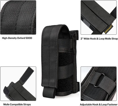 VIPERADE Flashlight Holster, Flashlight Holder for Belt, MOLLE Flashlight Pouch, Tactical Flahlight Pouch