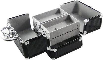 DynaSun - 22 cm Aluminium Beauty Case, Black, Travel Beauty Cases