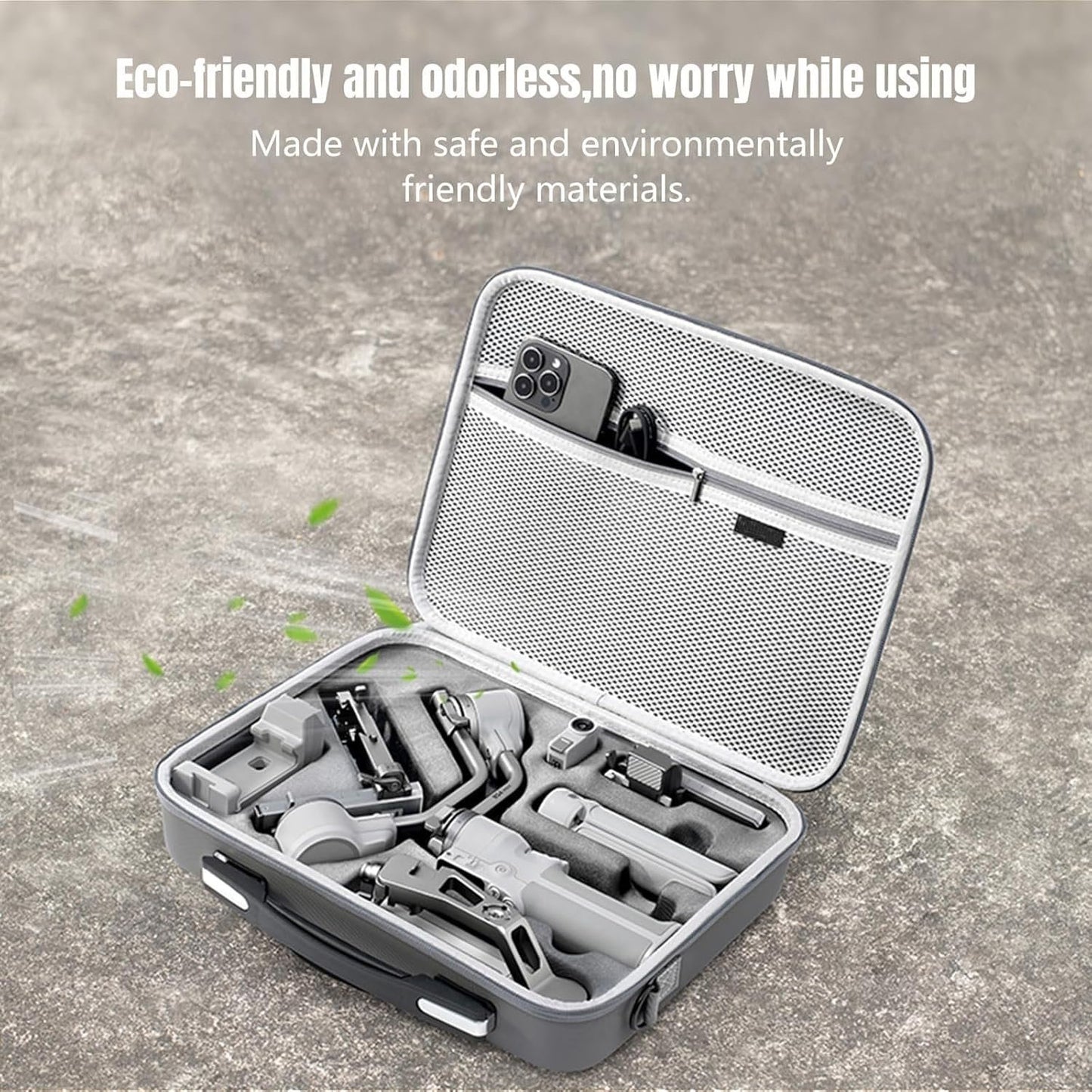 RS 4 Mini Carrying Case for DJI RS 4 Mini, Portable Storage Travel Bag, PU Leather Shoulder Protection and Convenient Storage for DJI RS4 Mini Gimbal Stabilizer and Its Essential Accessories.