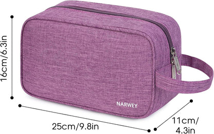 Narwey Travel Toiletry Bag for Women and Men Traveling Dopp Kit Makeup Bag Organizer Cosmetic Bag Make Up Bag Toiletries Bag for Accessories (Dark Purple)